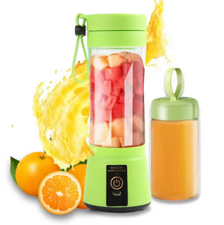 Mini Liquidificador Portátil Mixer Juice Garrafa Shake 6 Laminas,&nbsp; Espremedor de frutas elétrico portátil + Cabo USB 380ml