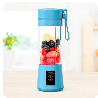 Mini Liquidificador Portátil Mixer Juice Garrafa Shake 6 Laminas,&nbsp; Espremedor de frutas elétrico portátil + Cabo USB 380ml